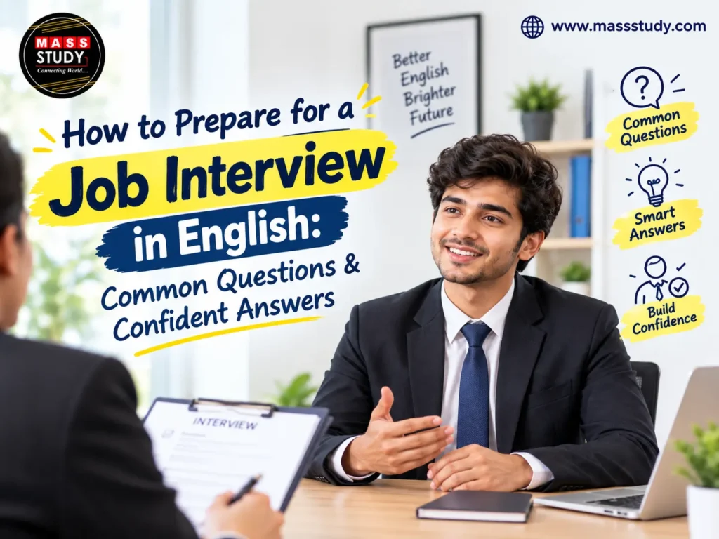 How to Prepare for a Job Interview in English Common Questions & Confident Answers.